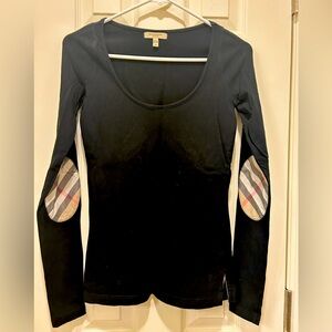 Burberry top Women Size XS black excellent condition.